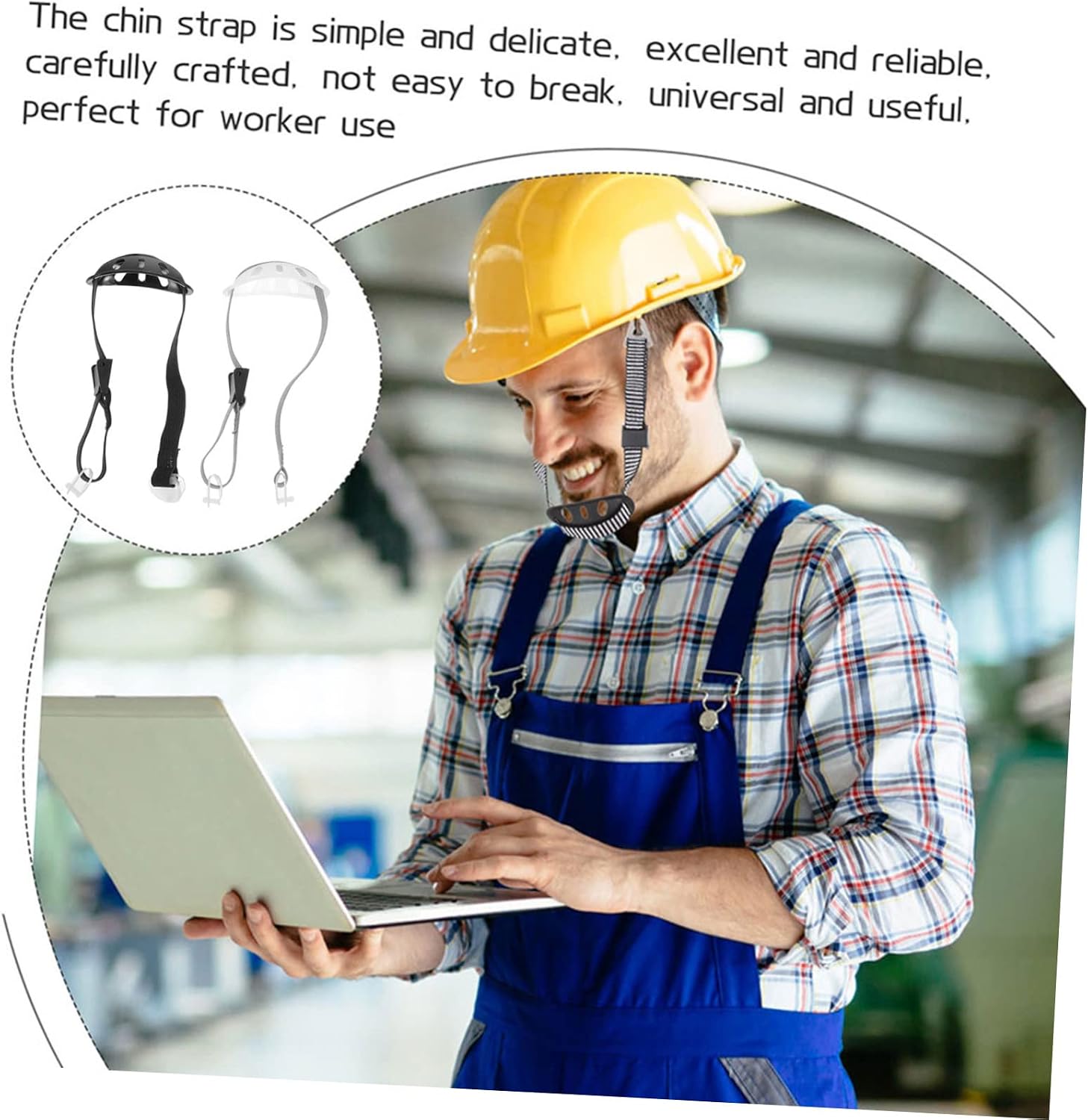 2pcs Adjustable Chin Strap for Hard Hat Safety Helmet Replacement -wear Type Design for Comfortable Fit for Construction Sites and Outdoor Use