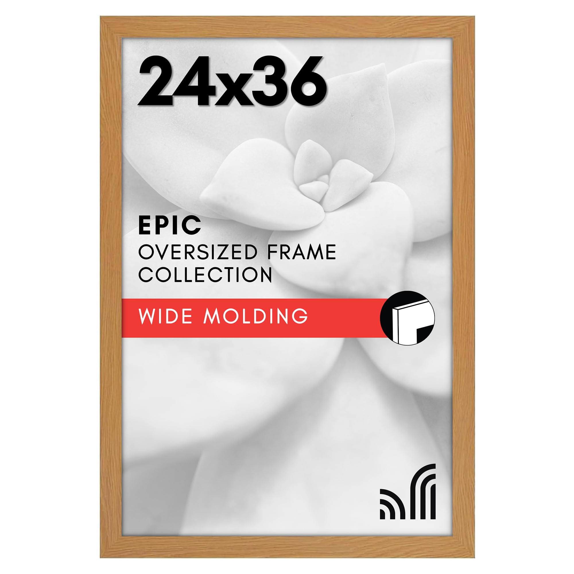 Americanflat 24x36 Poster Frame - Engineered Wood - Dark Oak