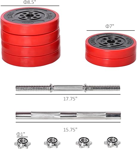 Miniatura 7 de Soozier Adjustable Dumbbell Set, Convertible to Barbell Weight Set for Home Gym Women and Men Weight Lifting Training