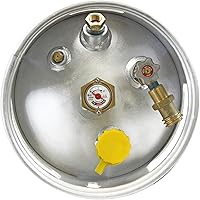 Vista 5 de Flame King tanque de propano de aluminio de 33.5 lb para montacargas con manómetro, cumple con DOT y TC, diseño resistente y liviano