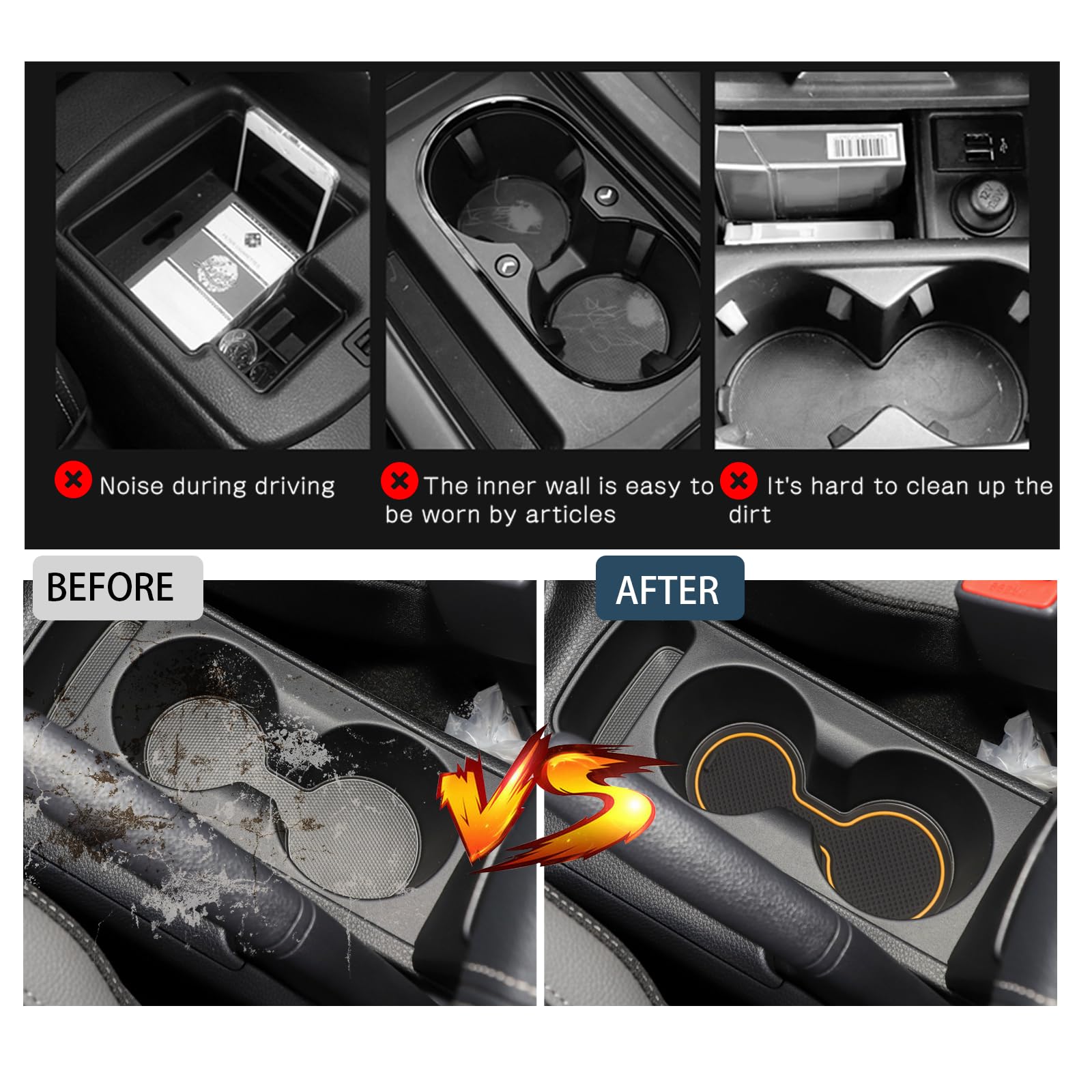 Tappetini In Gomma Per Kia Stonic 2018-2024 | Antiscivolo Per Console, Portabicchieri E Porte - Foto 3