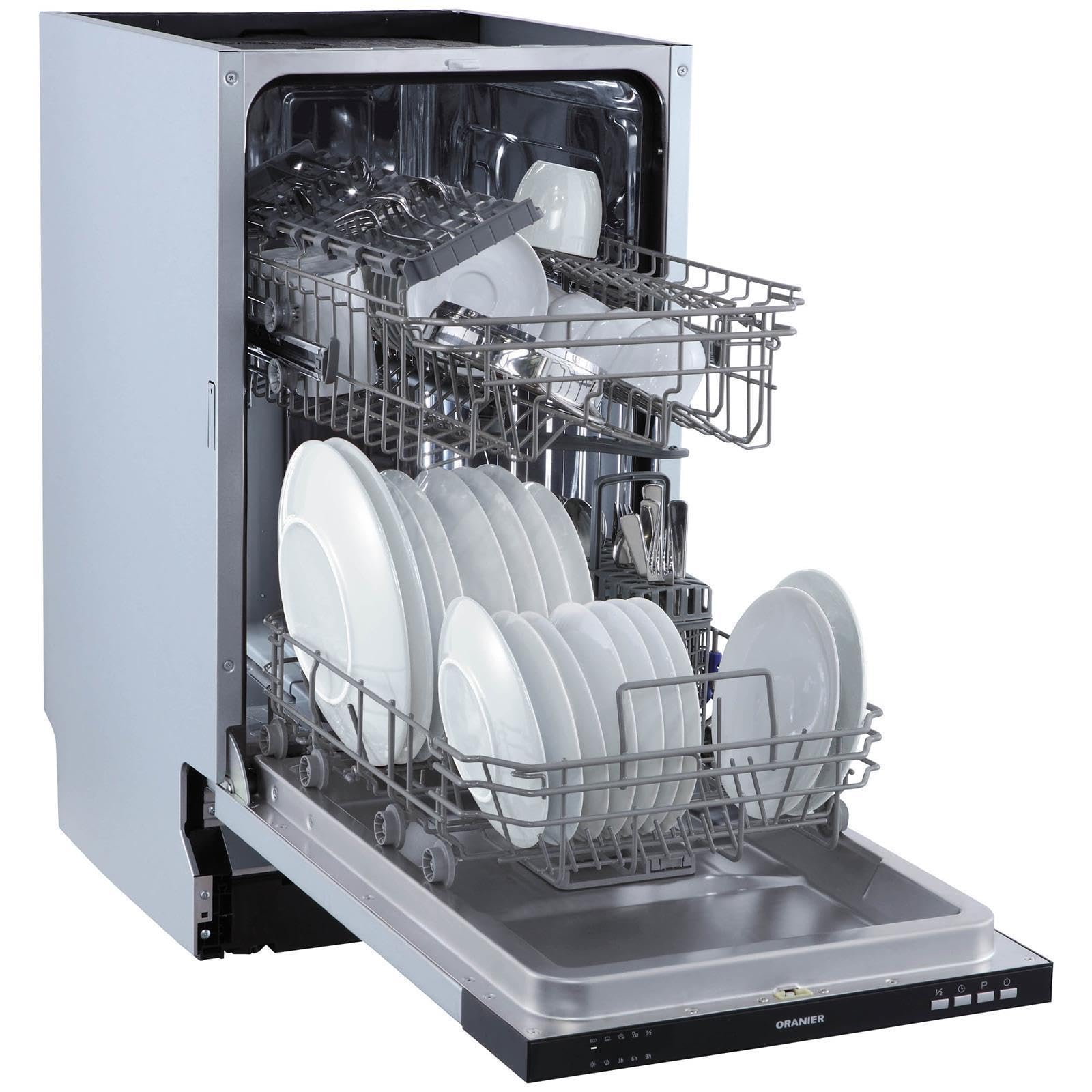 Oranier Einbau Spülautomat 45 cm - vollintegrierbare Spülmaschine mit Besteckablage - 4 Programme - Geschirrspülmaschine für 10 Gedecke - GSV345
