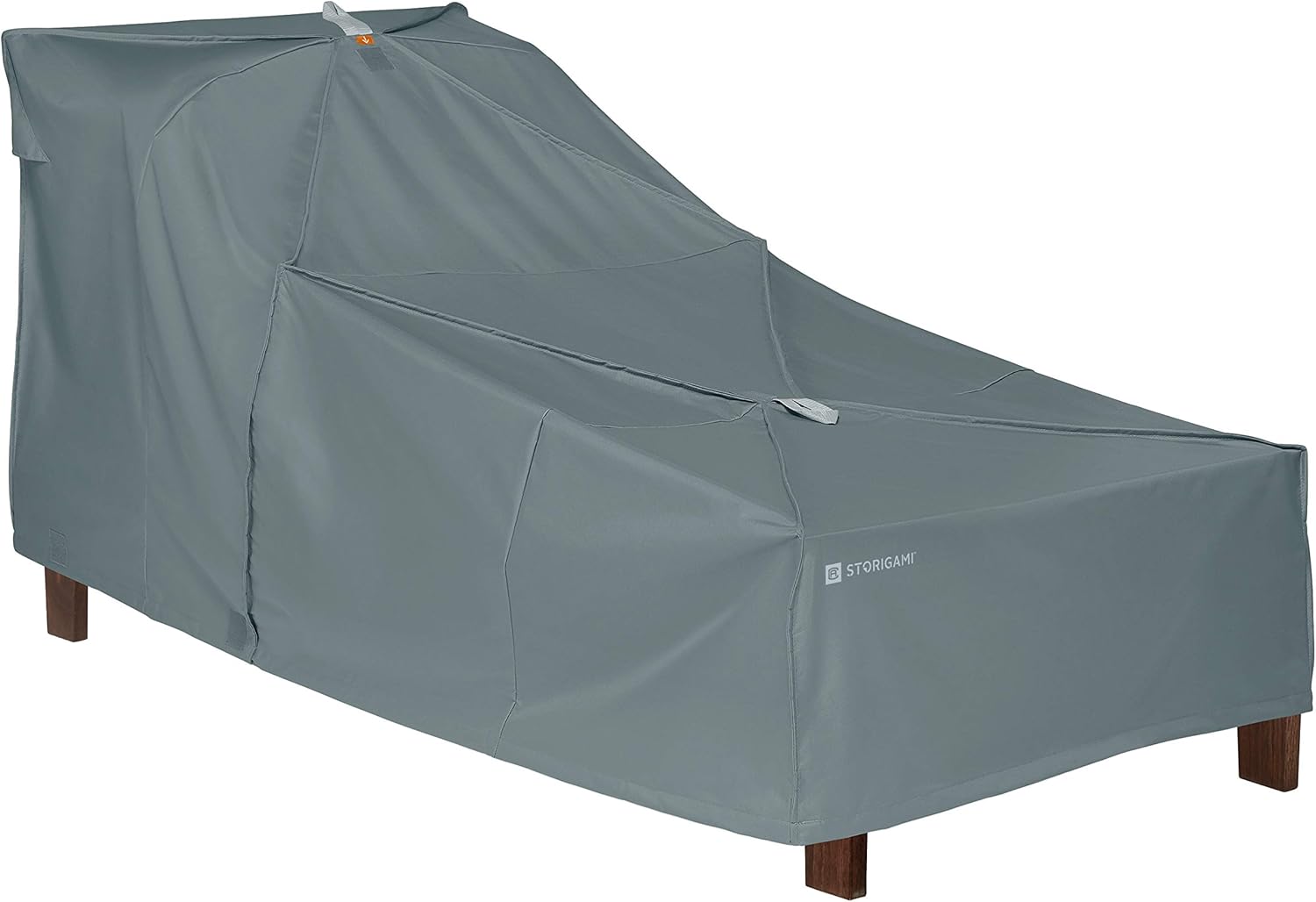 Classic Accessories Storigami Water-Resistant 78 Inch Easy Fold Patio Day Chaise Cover, Monument Grey, Patio Furniture Covers