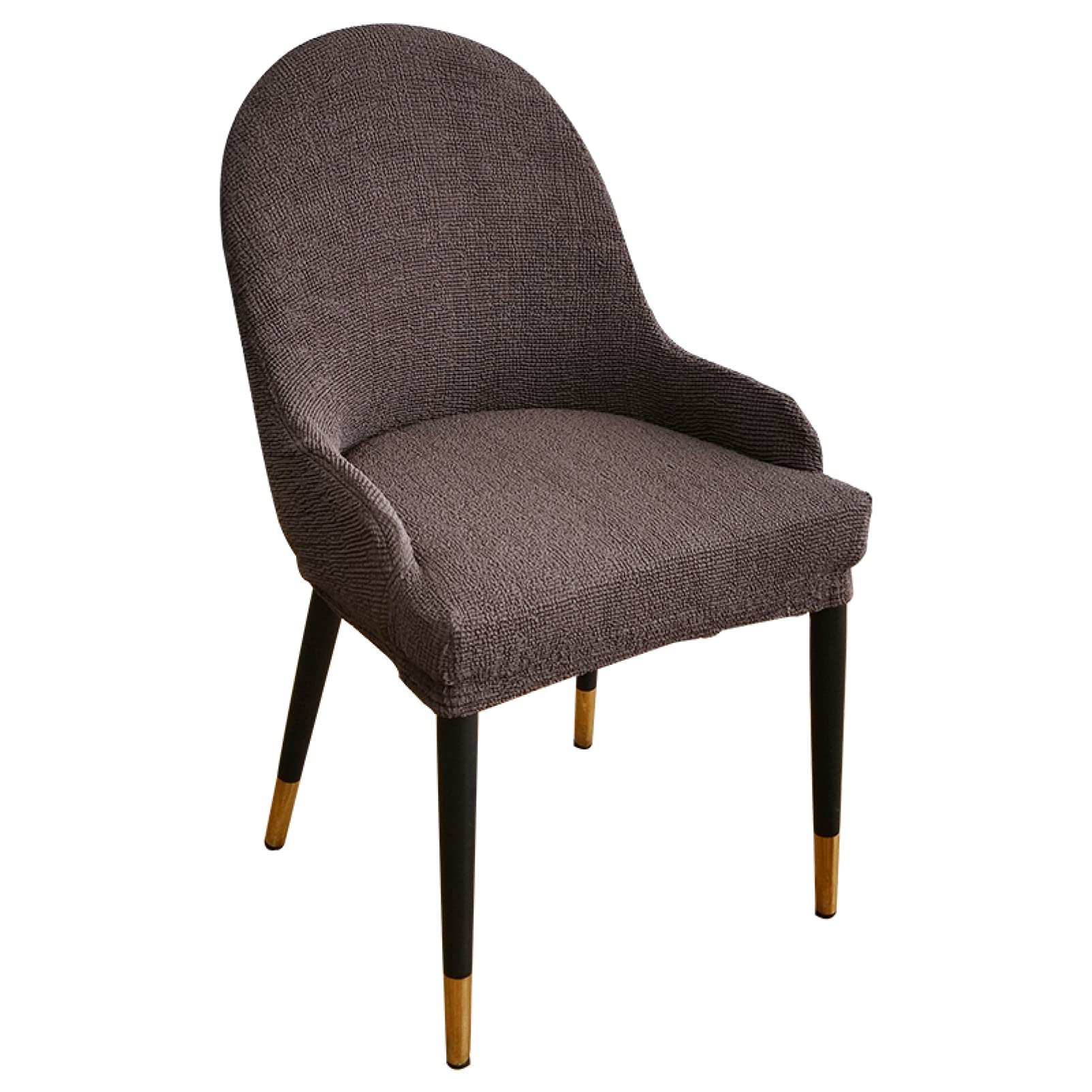 SUTECOElastic Dining Chair Cover, Removable Dirt-Proof Curved Back EU Style Wingback Chair Slipcover Hotel Stool Cover Living Room Furniture Protector
