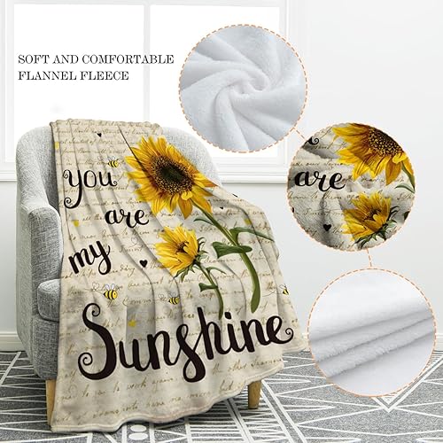 Vista 2 de Jekeno - Manta de felpa de microfibra de 50 x 60 pulgadas girasol 6