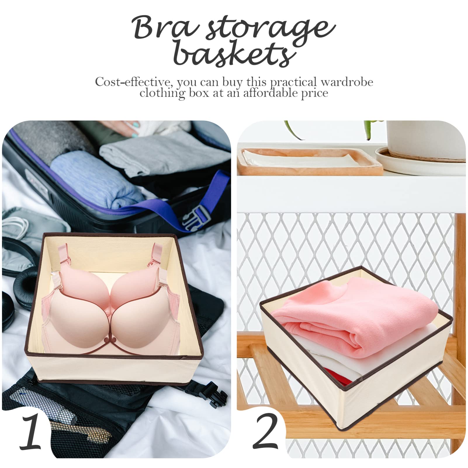 Alipis 6stücke Faltbare Aufbewahrungsbox für Unterwäsche mit Fächern Aufbewahrungsbox für Bhs und Babykleidung Platzsparend und Langlebig