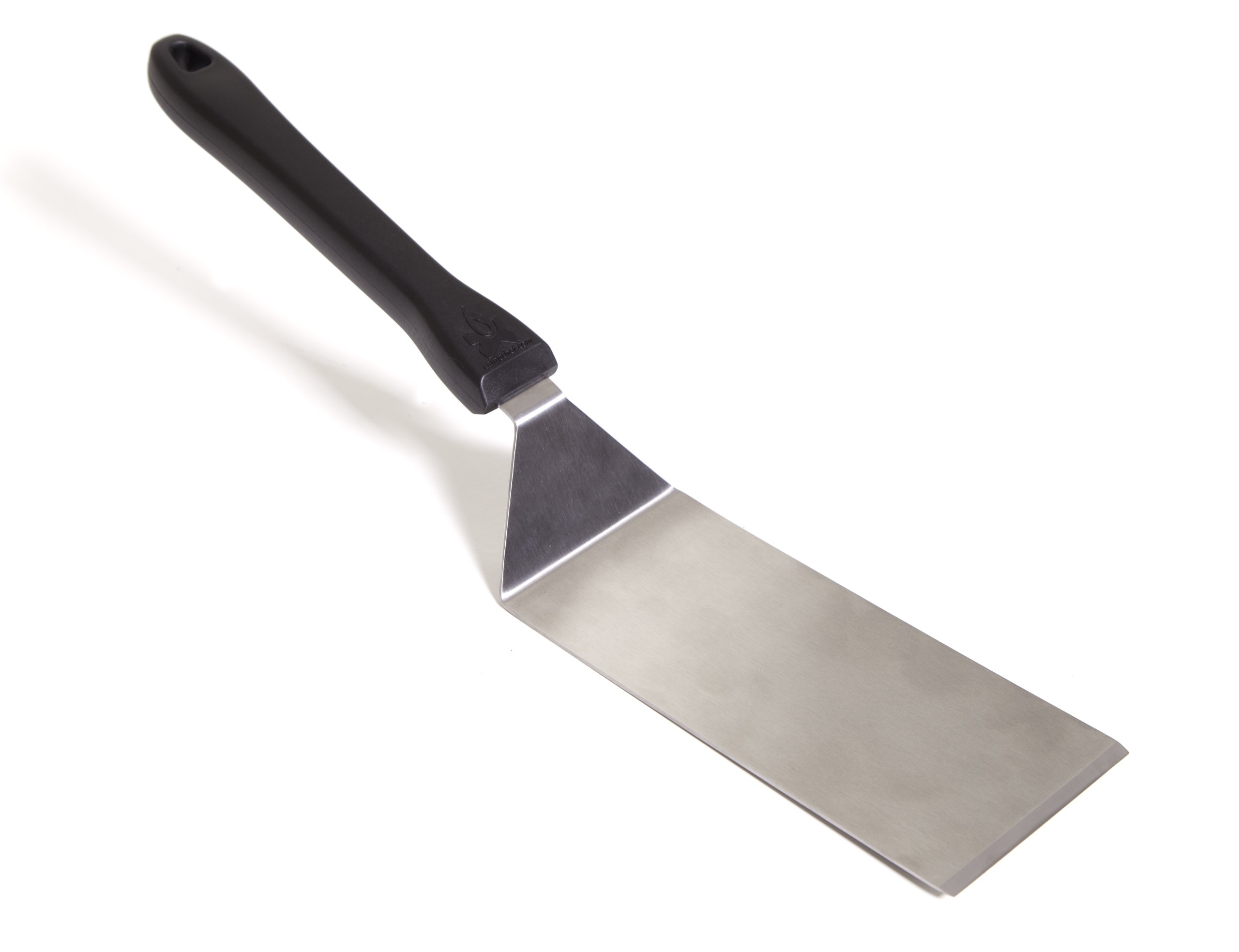 Professional stainless steel spatula with wide blade for cooking