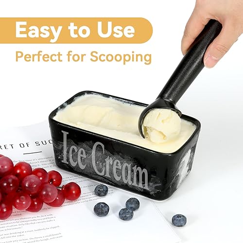 Miniatura 9 de Cuchara de helado cuchara antiadherente de aluminio de una pieza de 7 pulgadas diseño duradero resistente fácil de limpiar para gelatina masa de