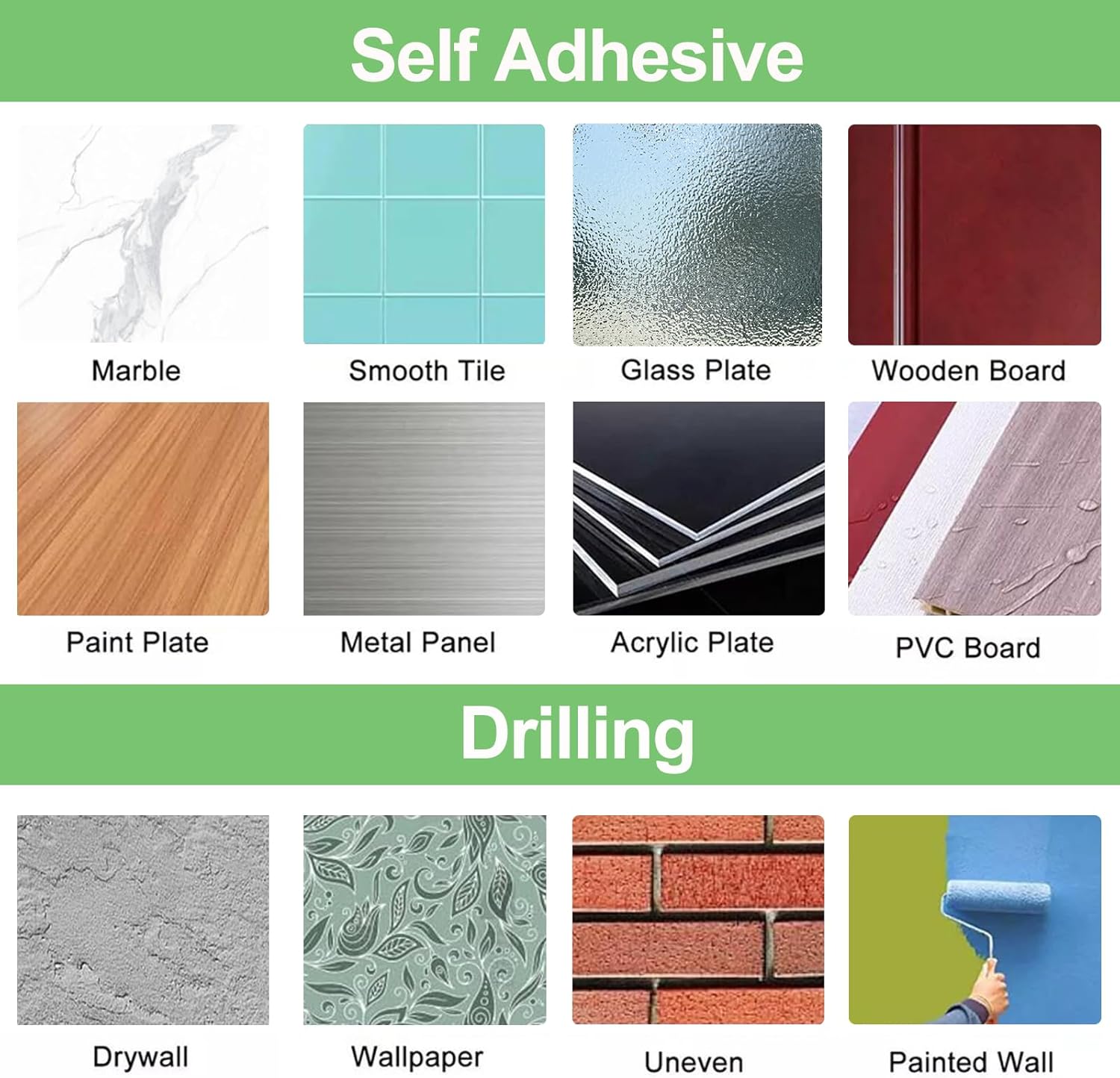 Paper Towel Holder Under Cabinet, Paper Towel Holder Wall Mount for Kitchen Bathroom, Self Adhesive or Drilling, SUS304 Stainless Steel Paper Towel Holders (Grey)