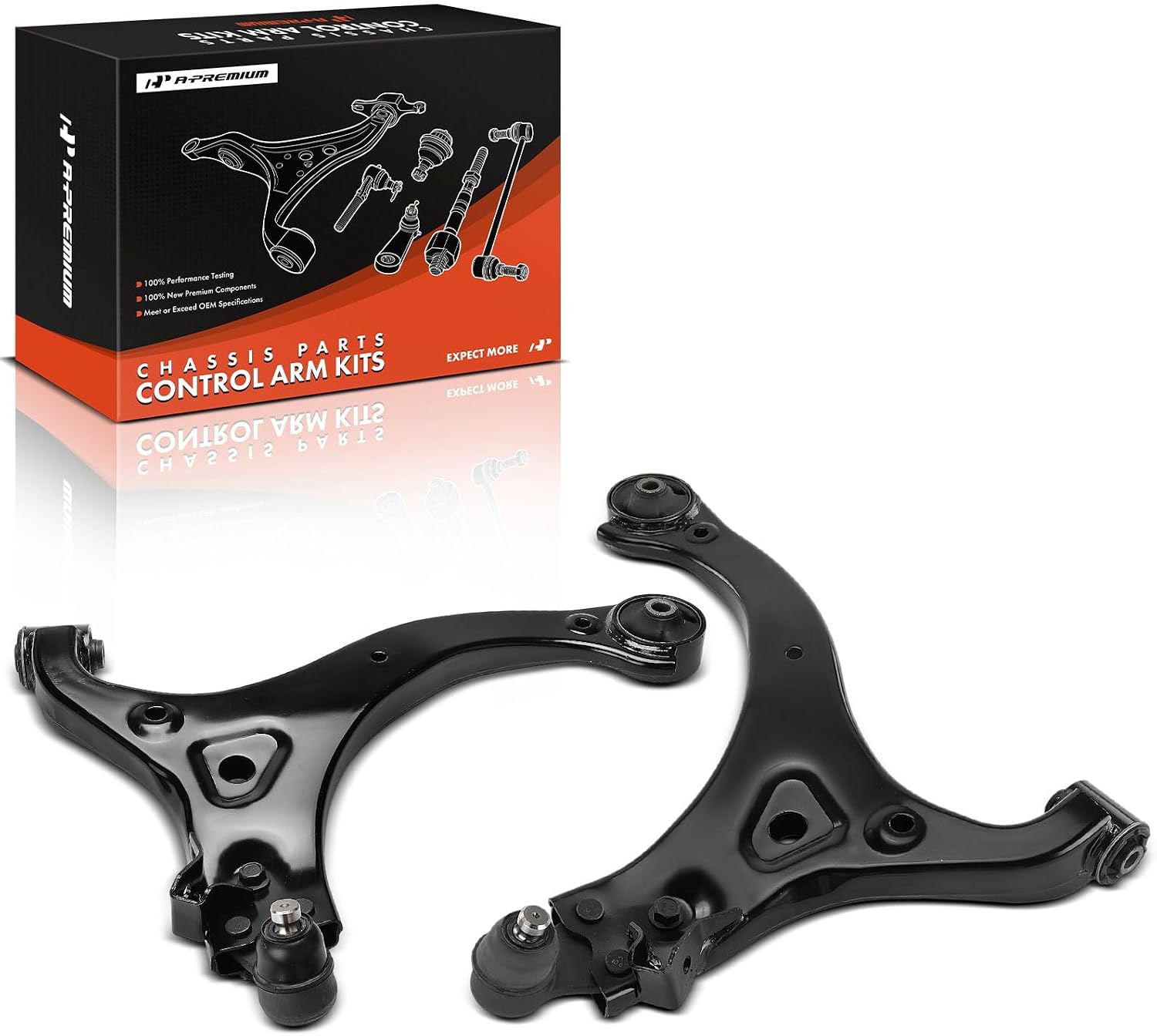 A-Premium 2 x Front Lower Control Arms, with Ball Joint & Bushing, Compatible with Hyundai Veracruz 2007-2012