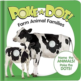 Melissa & Doug 41353 Poke-a-Dot Farm Animal Families | Activity Books | 3+ | Gift for Boy or Girl