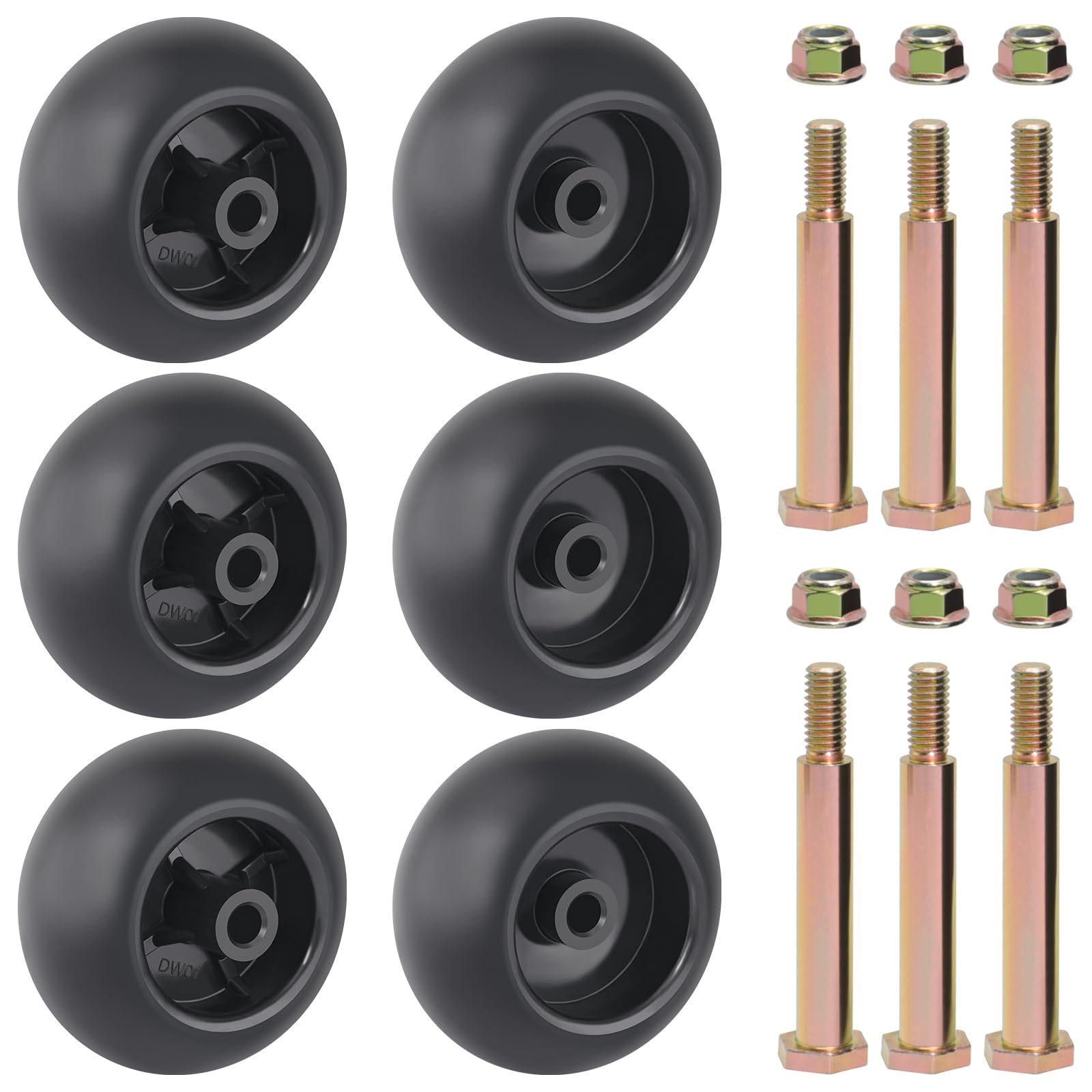 CheeMuii 753-04856A Lot de 6 roues de rechange pour tondeuse à gazon 753-04856A 734-3058B 133957 532133957
