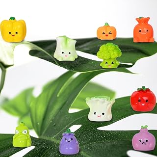 Plant Magnets Vegetable for Potted Plants, 10 PCS Cute Onions Tomatoes Broccoli Cabbage Pumpkin Magnetic Accessories for Plant Lovers Gifts, Indoor Office House Potted Plants Funny Unique Decorations