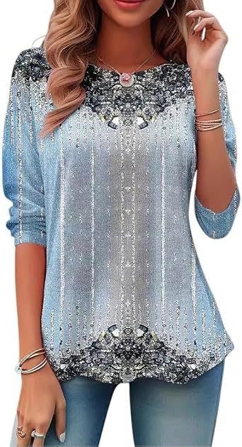 Men's Printed Pullover Long Sleeve Regular Fit for top Men's