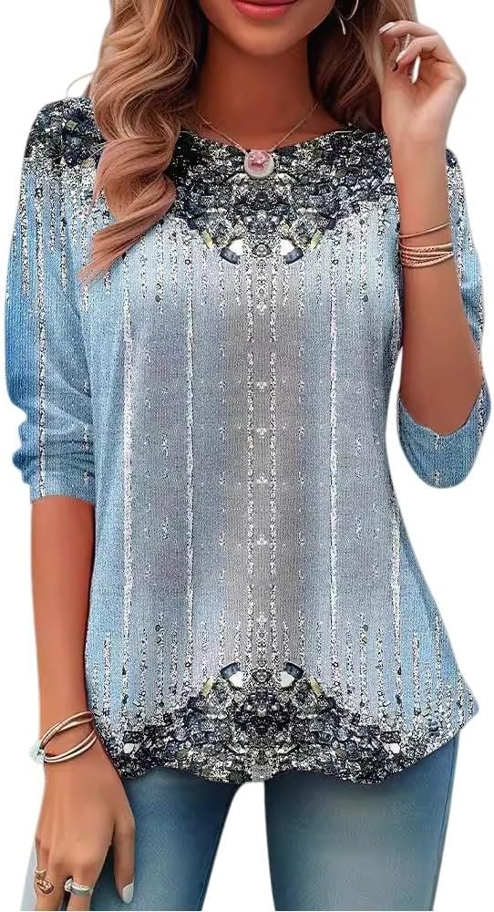 Men's Printed Pullover Long Sleeve Regular Fit for top Men's
