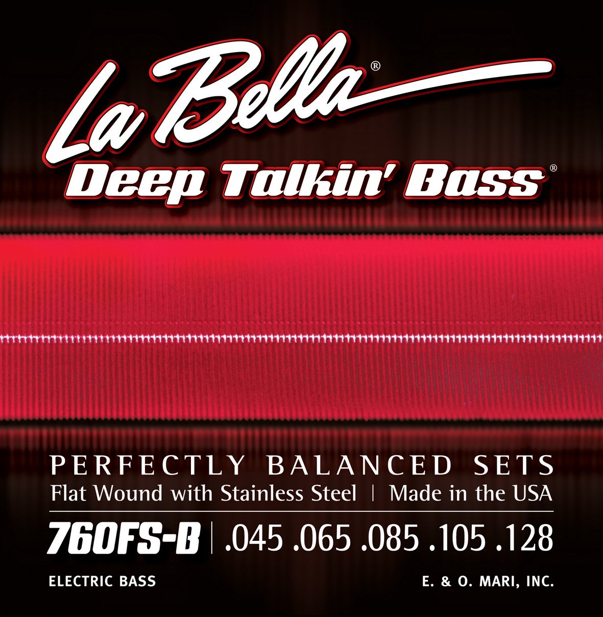 La Bella 760FS-B Flat Wound Bass 5 Strings Set 45/128