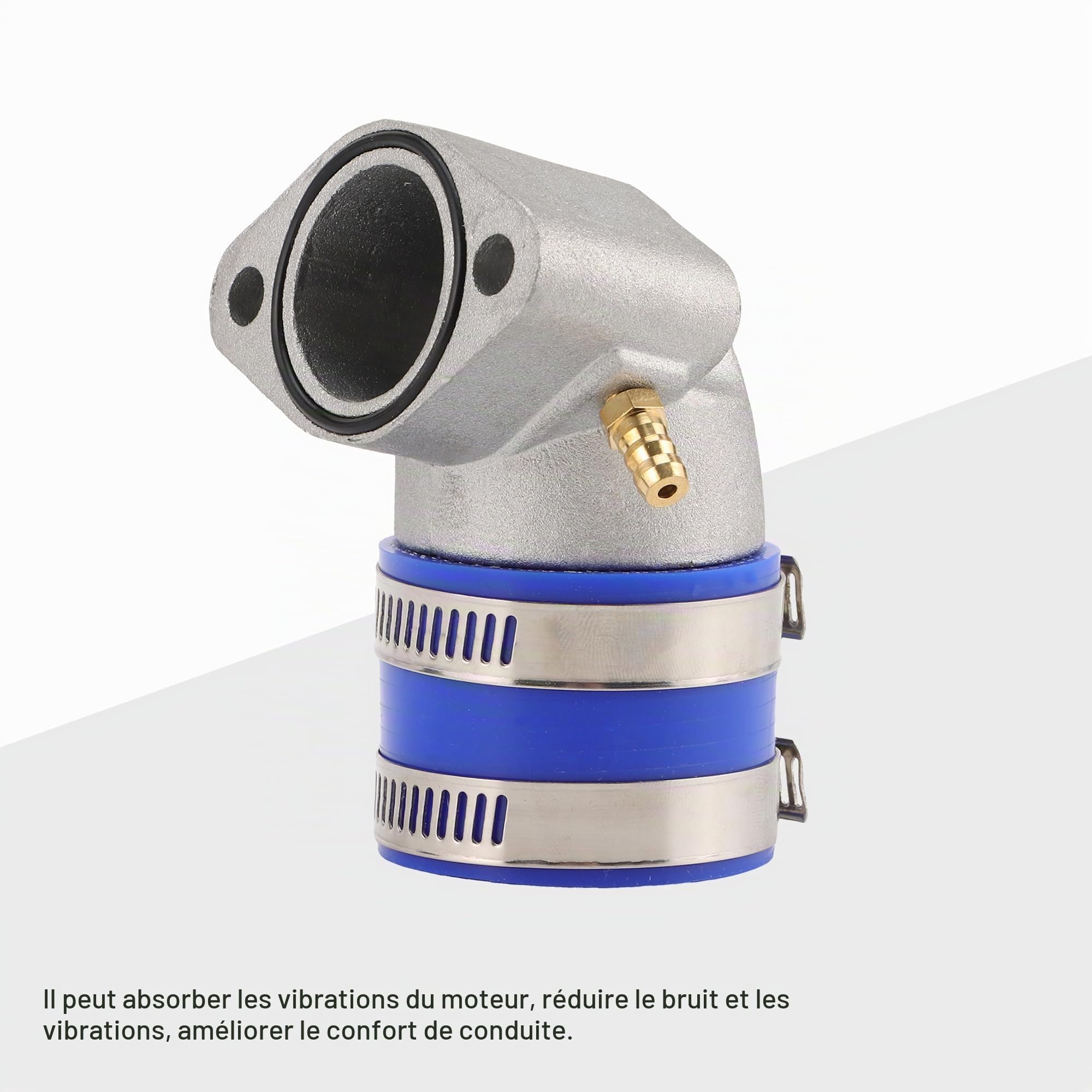 GOOFIT Collecteur D'admission De Carburateur De Moto Bleu Tuyau D'admission Remplacement pour GY6 150