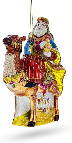 Wiseman on a Camel - Adorno navideño de vidrio soplado
