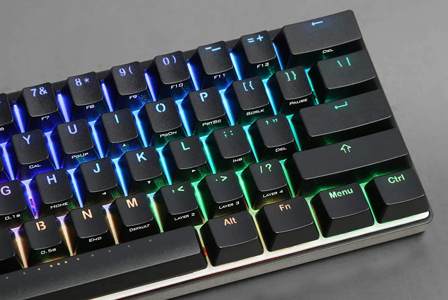 Amazon | Vortex POK3R ブラック アルミニウム 60% RGB ダブルショット