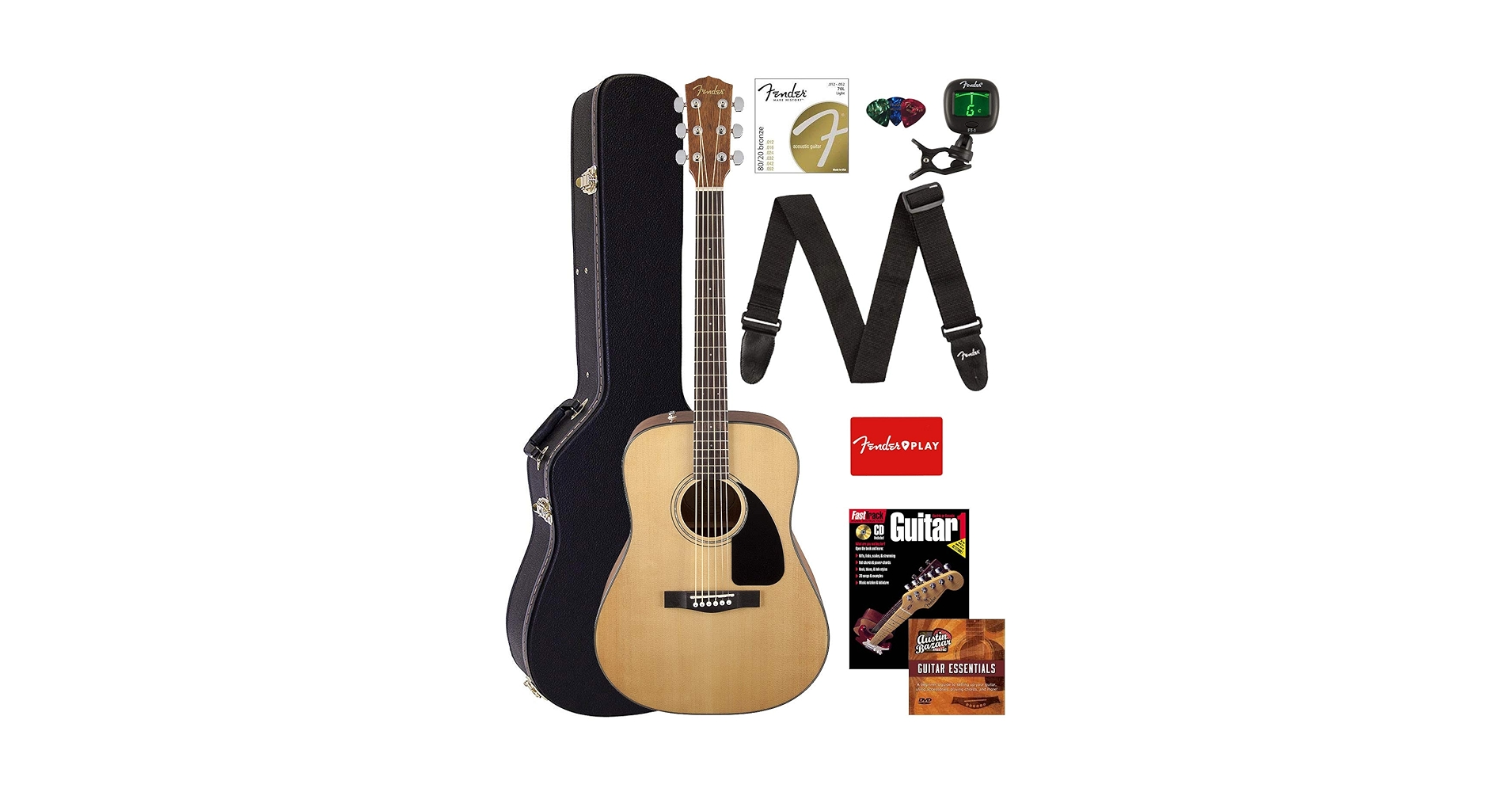 Amazon.com: Fender CD-60 Dreadnought Acoustic Guitar
