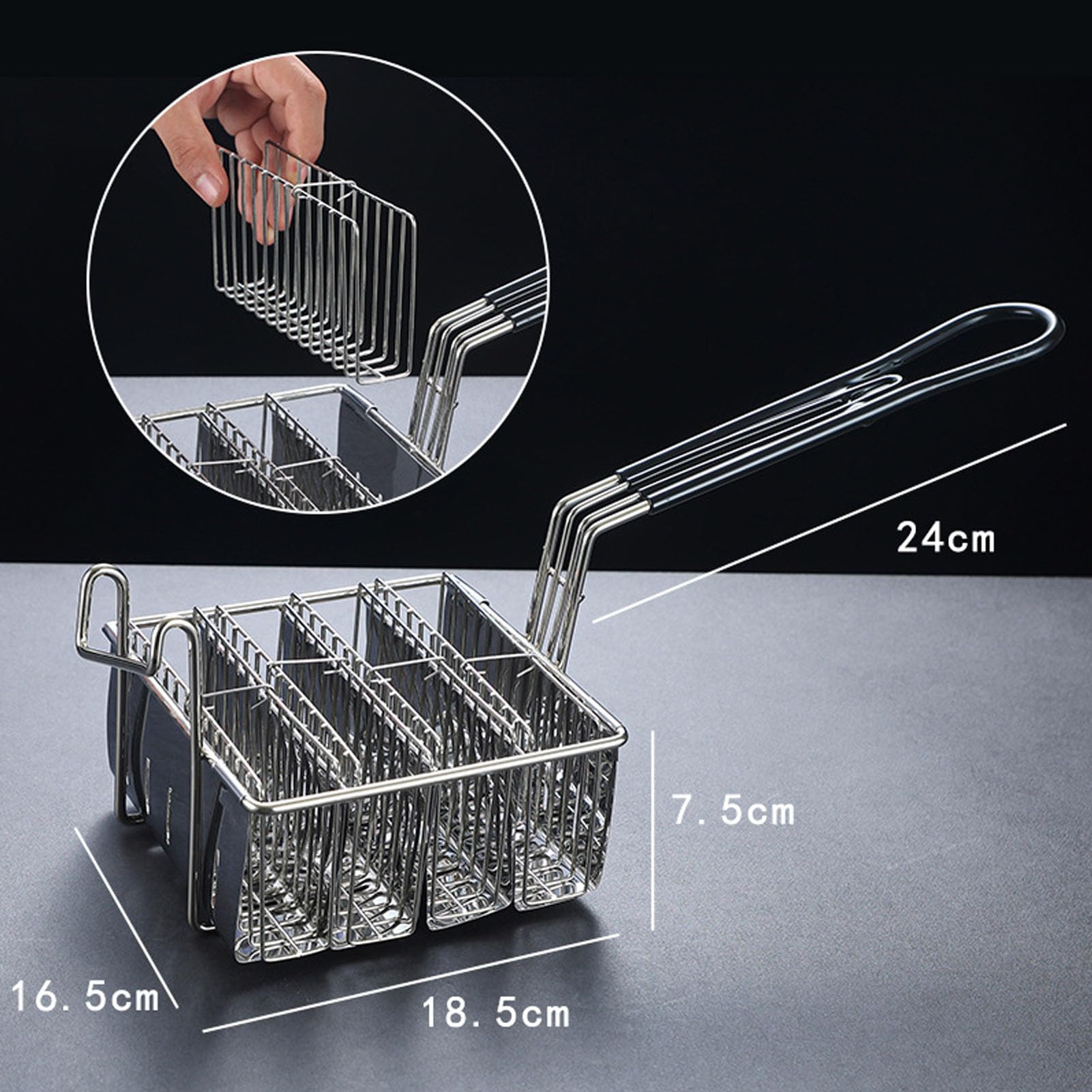 Focket Canasta de Freidora de Taco de Forma u, Soporte de Tacos de Acero Inoxidable con de Agarre para Restaurante de Cocina