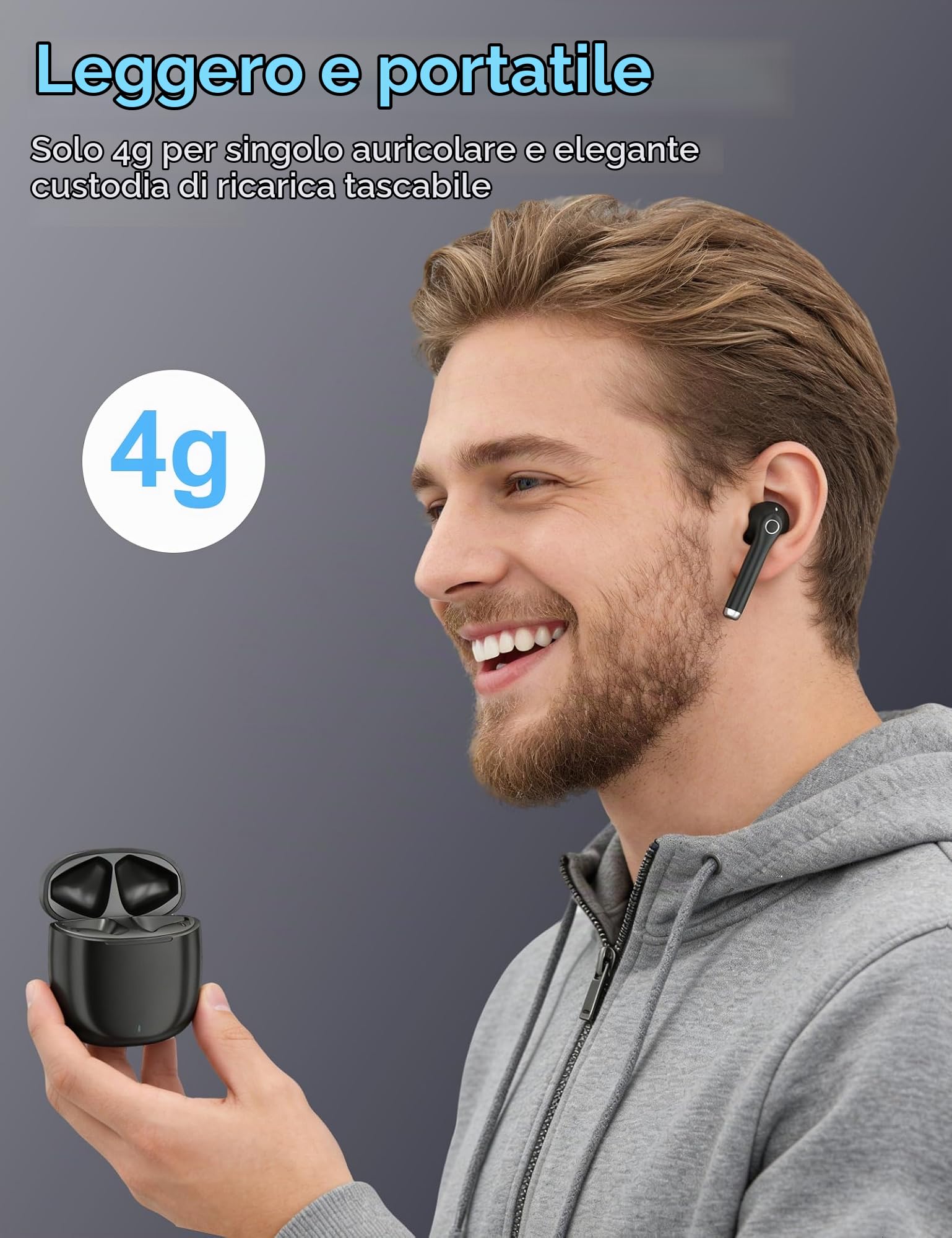 Cuffie senza fili per Samsung S26 Ultra A57 A37 A17 A16 A56 A36 Pixel 10a 9 | in Ear Cuffie Bluetooth 5.3 con microfono Wireless USB C Cuffie Sport con Touch Control per iPhone 17 16e 16 Pro Max Plus