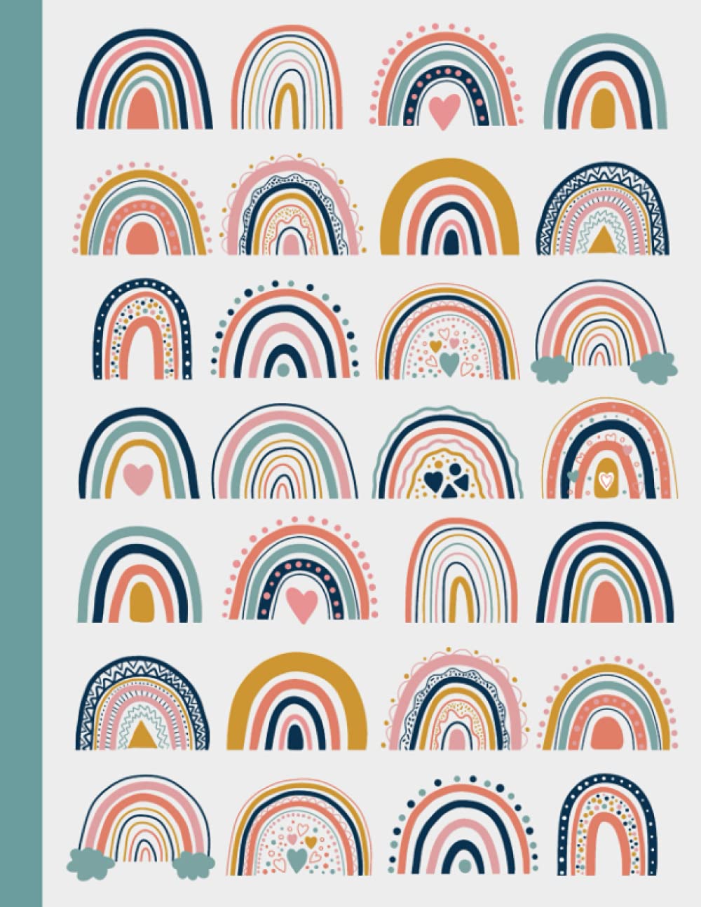 Giant Dot Grid Boho Notebook 500 pages: Extra Large Dotted Journal for Bullet Journaling. Beautiful Boho Style Rainbow Cover. The Perfect Gift Idea ... Women, Teens, Artists, Writers and Students.
