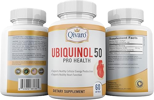 Miniatura 7 de QIH23 Ubiquinol 50 Pro Health COQ10 (60 cápsulas) - Suplemento de ubiquinol con forma activa de coenzima Q10 - Potente antioxidante para la