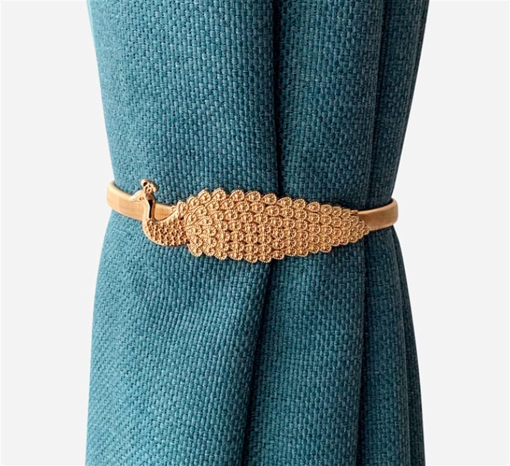 Metal Curtain Strap Peacock Wedding Interior Living Room Bedroom Soft Decoration Elastic Curtain Buckle(