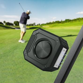 PILSAMAS Golf Speaker, Bluetooth Wireless Magnetic Golf Cart Speaker with Strong Magnet, Loud with Rich Bass, Portable Outdoor IPX7 Waterproof, Golf Cart Accessories