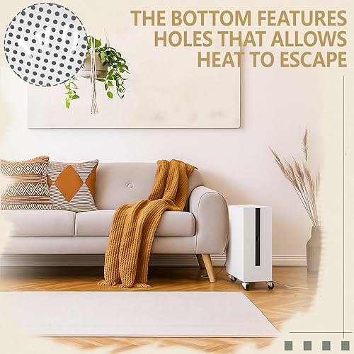 Miniatura 5 de Caja de organización de cables extra grande con ruedas giratorias, caja oculta de cable ajustable para regleta de alimentación, enrutador de metal,