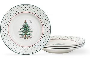 Spode Christmas Tree Polka Dot Tidbit Plates