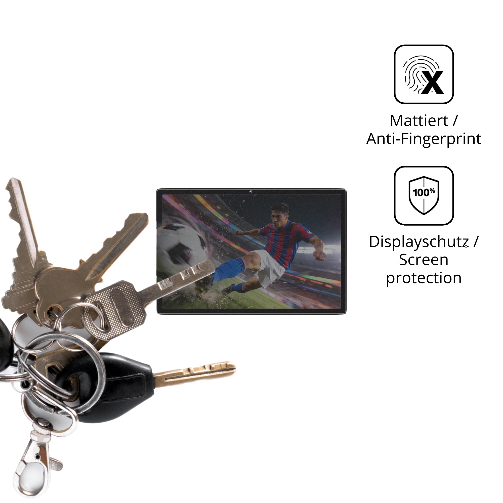 dipos Protector de Pantalla Antiespía para Zentality C-710P 10.1 | Película protectora mate, filtro de privacidad 4 vías, ajuste perfecto, antiarañazos, sin burbujas, autoadhesivo