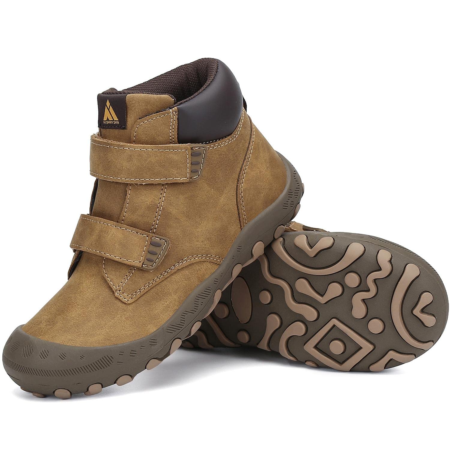 Mishansha Chaussures de Randonné Enfants Légères Bottes de Trekking Antidérapantes Respirant Chaussures de Marche pour Garçon et Fille, Brun Cacahuète, 31 EU