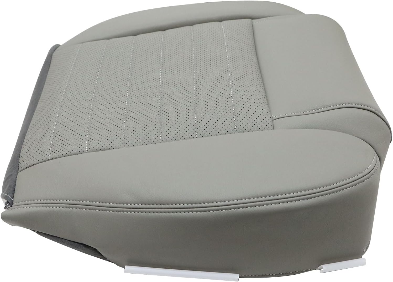 Priprilod Driver Side Bottom Replacement Leather Perforated Seat Cover Gray?#G2 or K2? Compatible with Ford Mustang GT V8 2005 2006 2007 2008 2009