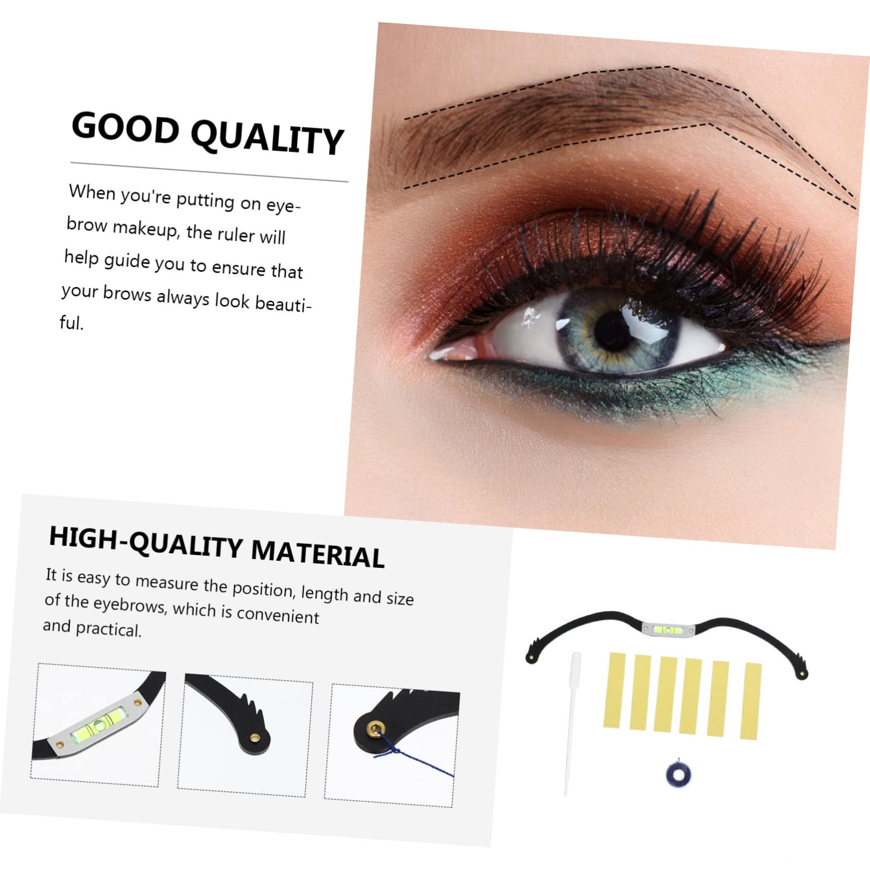 Healeved 4pezzi Ruler Per Sopracciglia Righello e Strumento Per Mapping Sopracciglia Design Livellato Per Makeup e Modellazione
