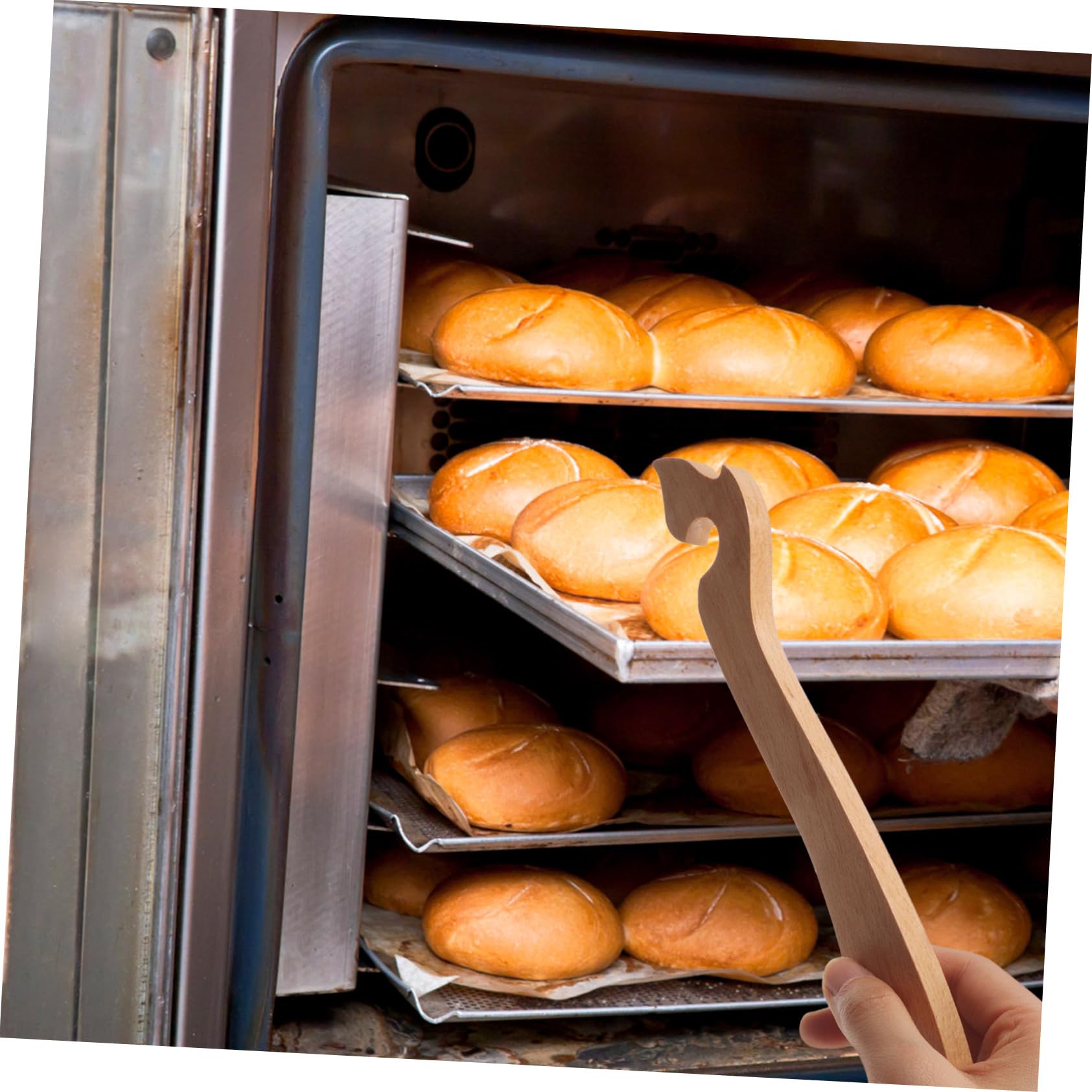 Mipcase Wood Oven Rack Puller Oven Rack Push Pull Tool Easy to Use Toaster Accessories