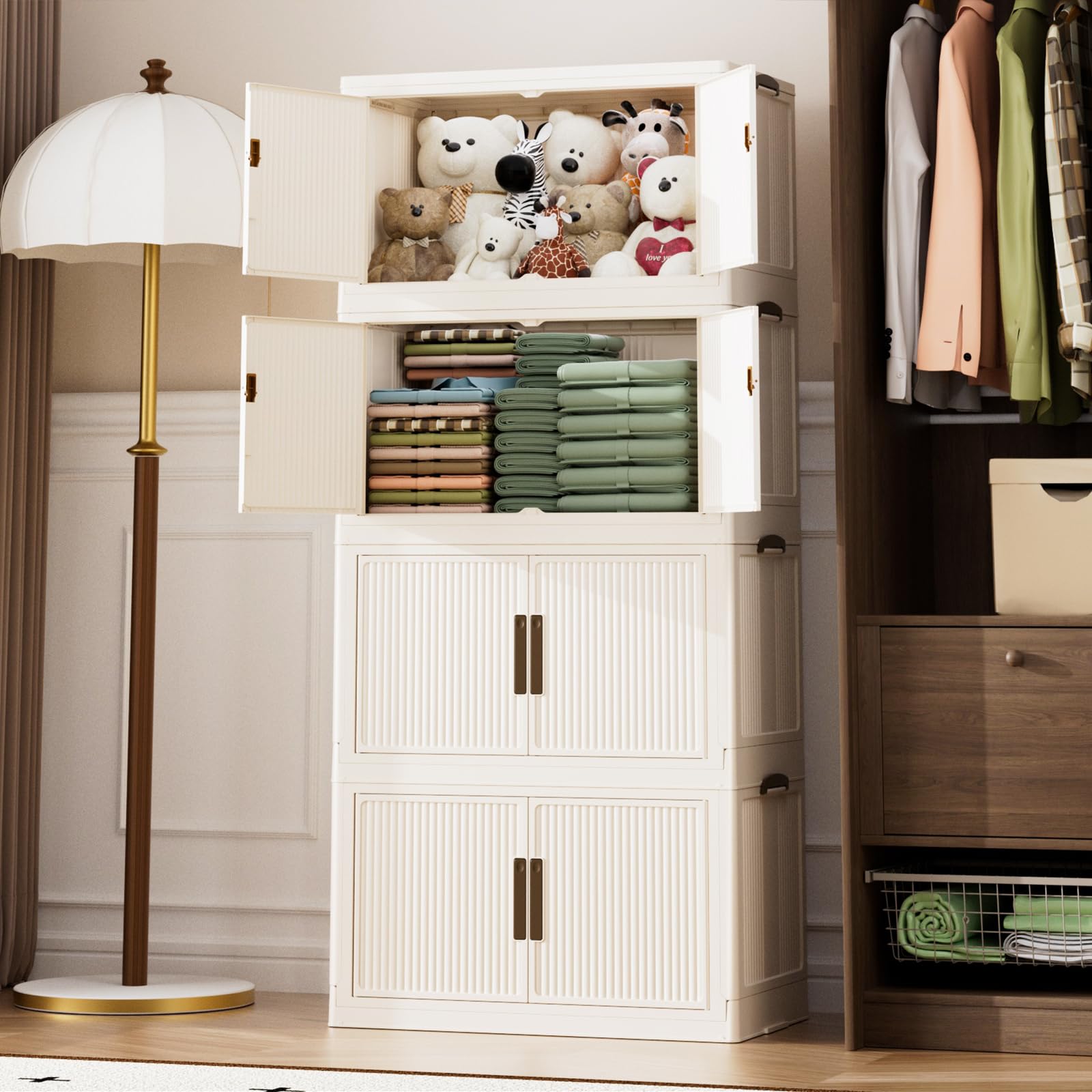 【ぴーちゃん】orgablanca KAPULI 5comb Amazon.com - JH Spracely Stackable Storage Bins with Lid 55Gal