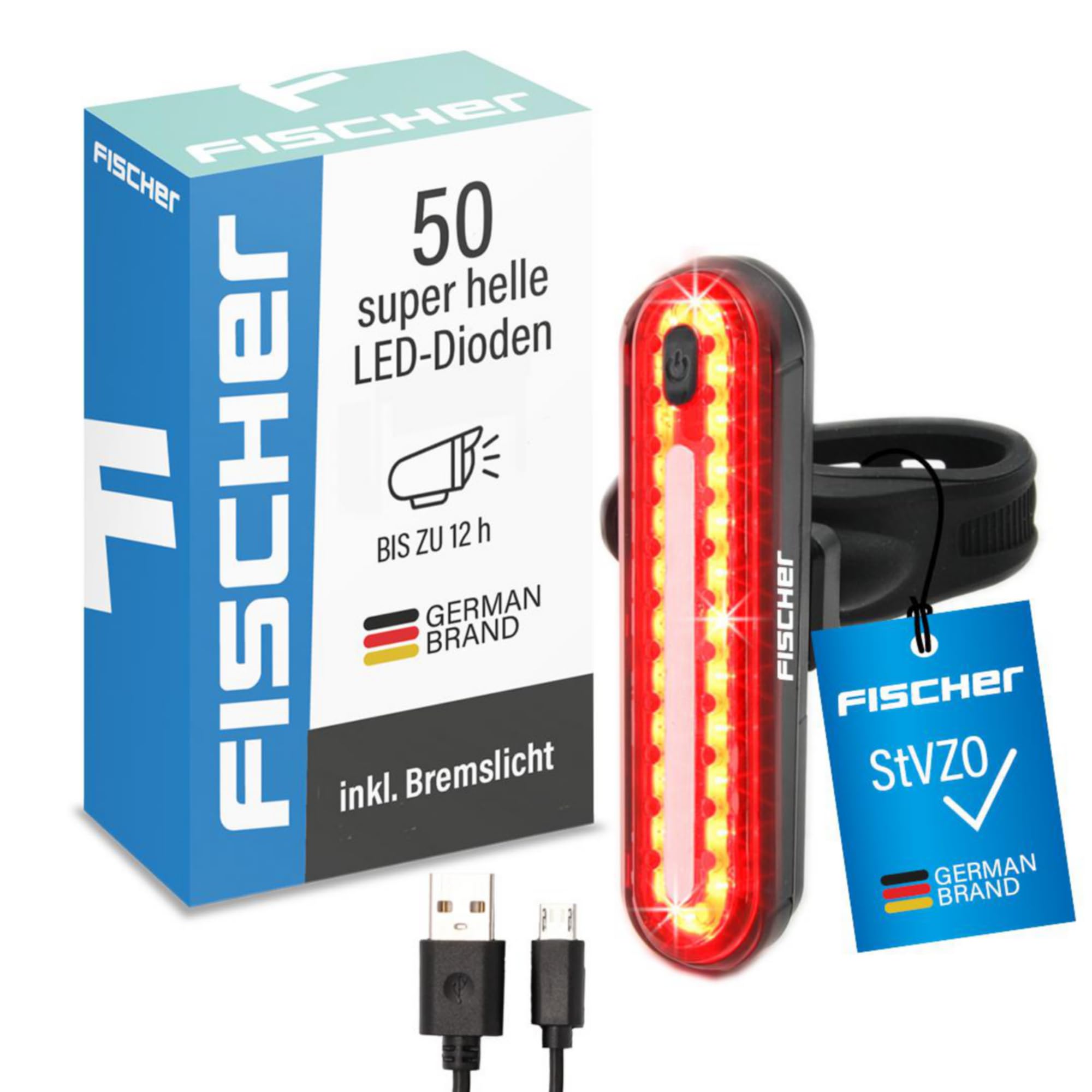 Image secondaire de Feu Arrière de Vélo LED Fischer - Éclairage Sécurisé et Durable