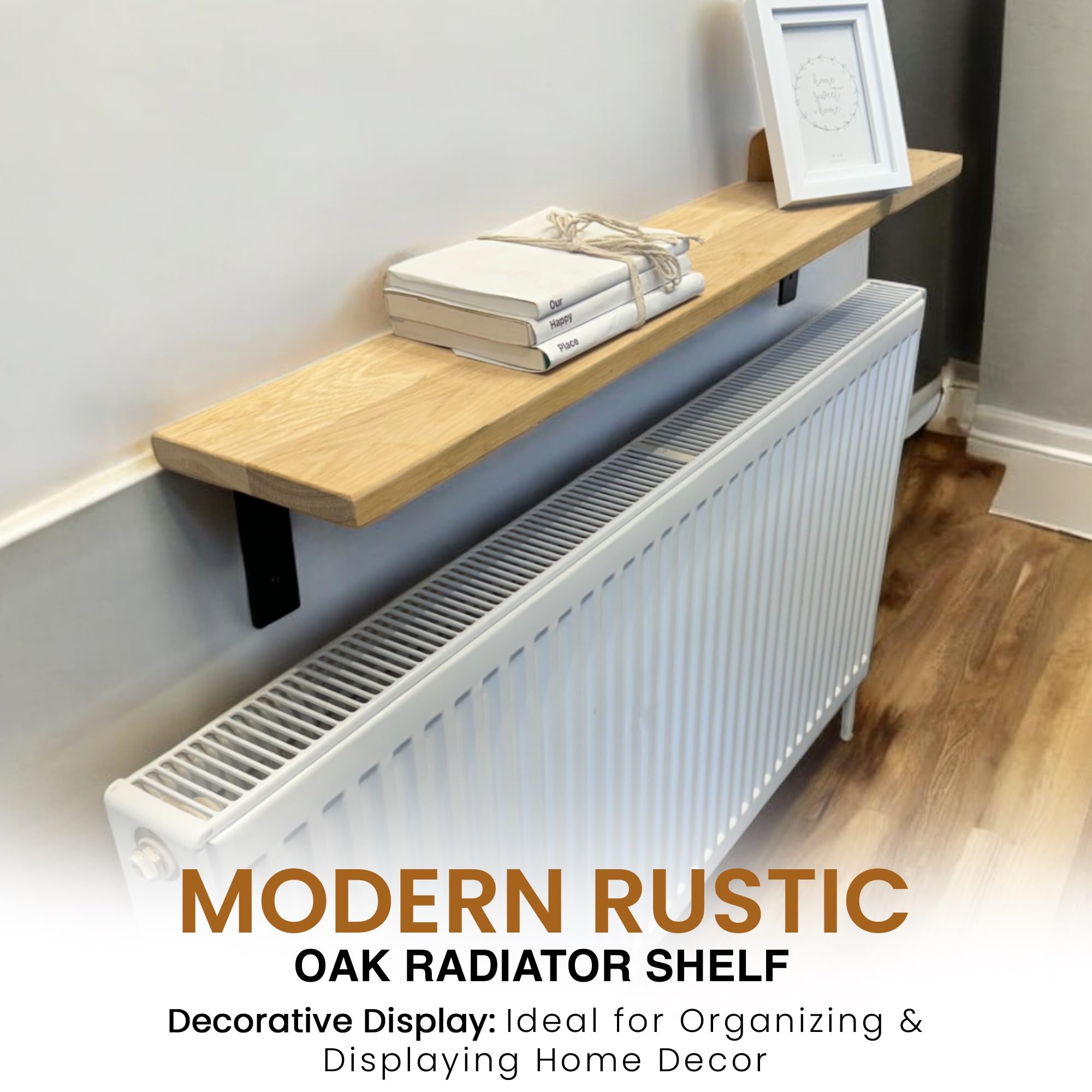 Radiator Shelf MDF Wood 40x15 Cm Floating Over Radiator Shelf