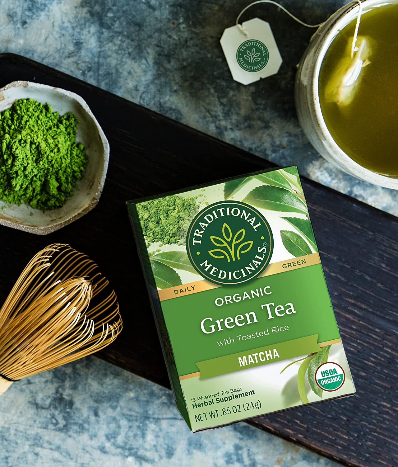 Traditional Medicinals Organic Green Tea With Toasted Rice Matcha Pack of 2 16 Count — view 7