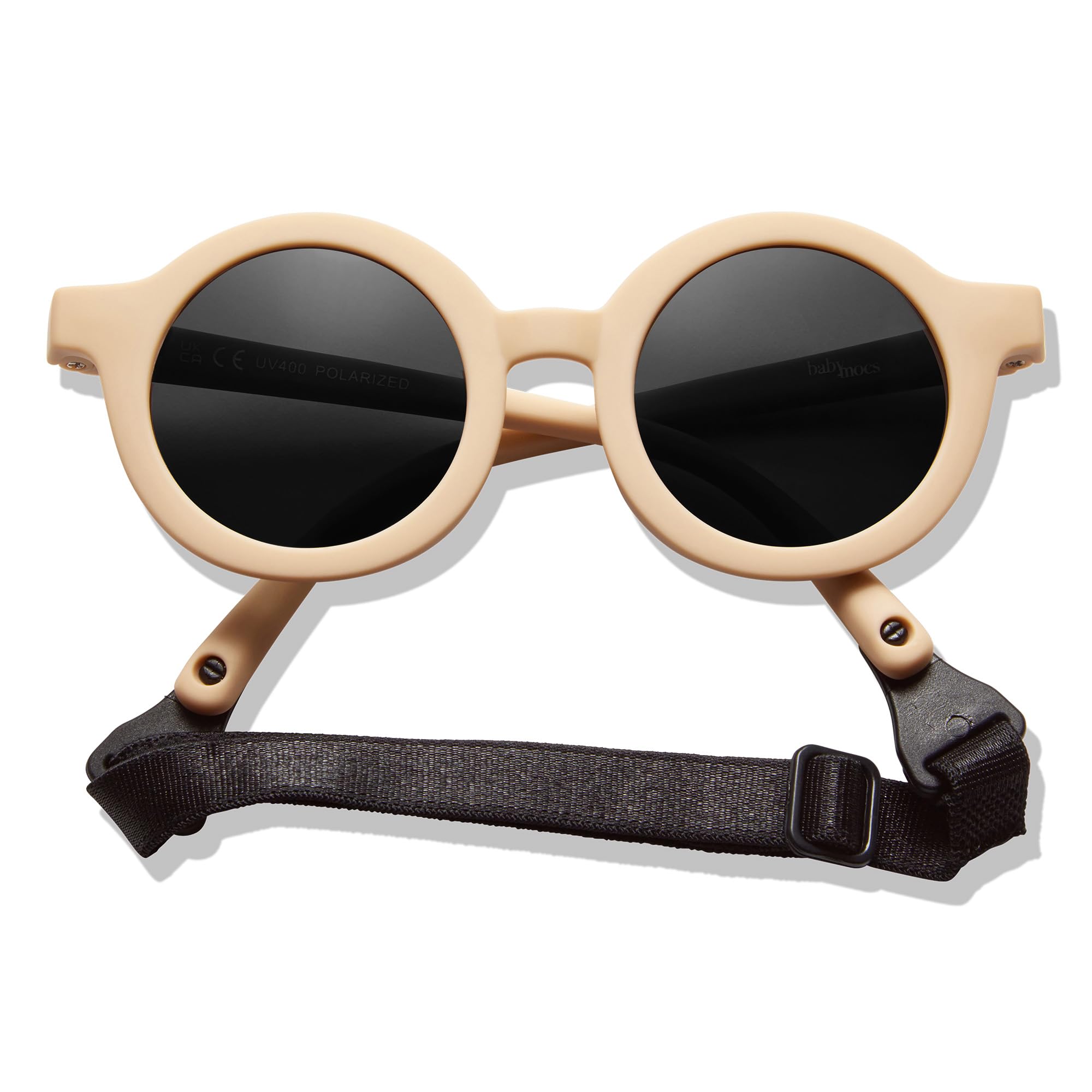 BABYMOCS Gafas de sol redondas para niños protección UV 100% flexibles sin BPA correa diseño sueco