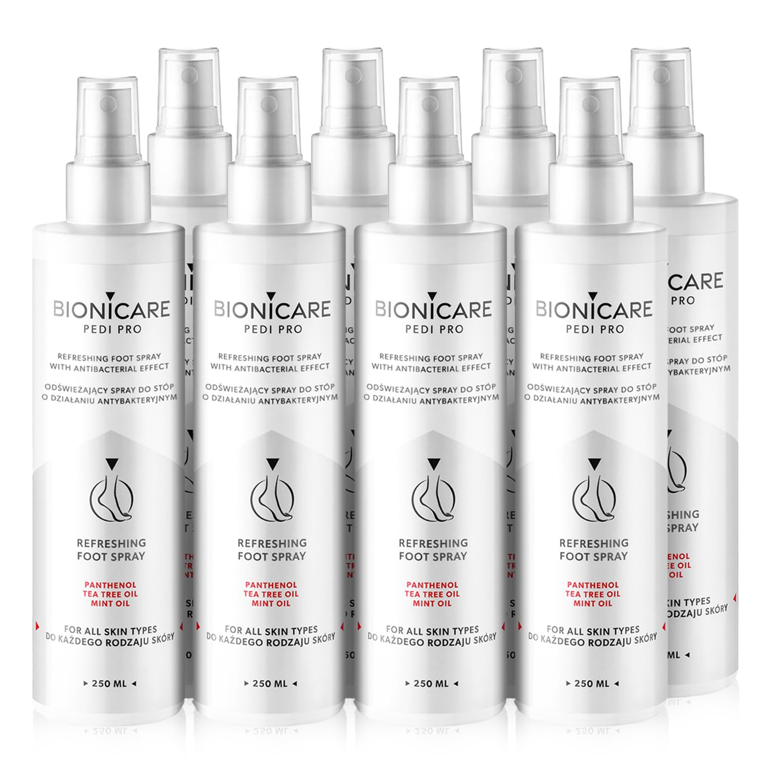 Spray Ambientador para Pies, Aroma a Menta, 8x250 ml