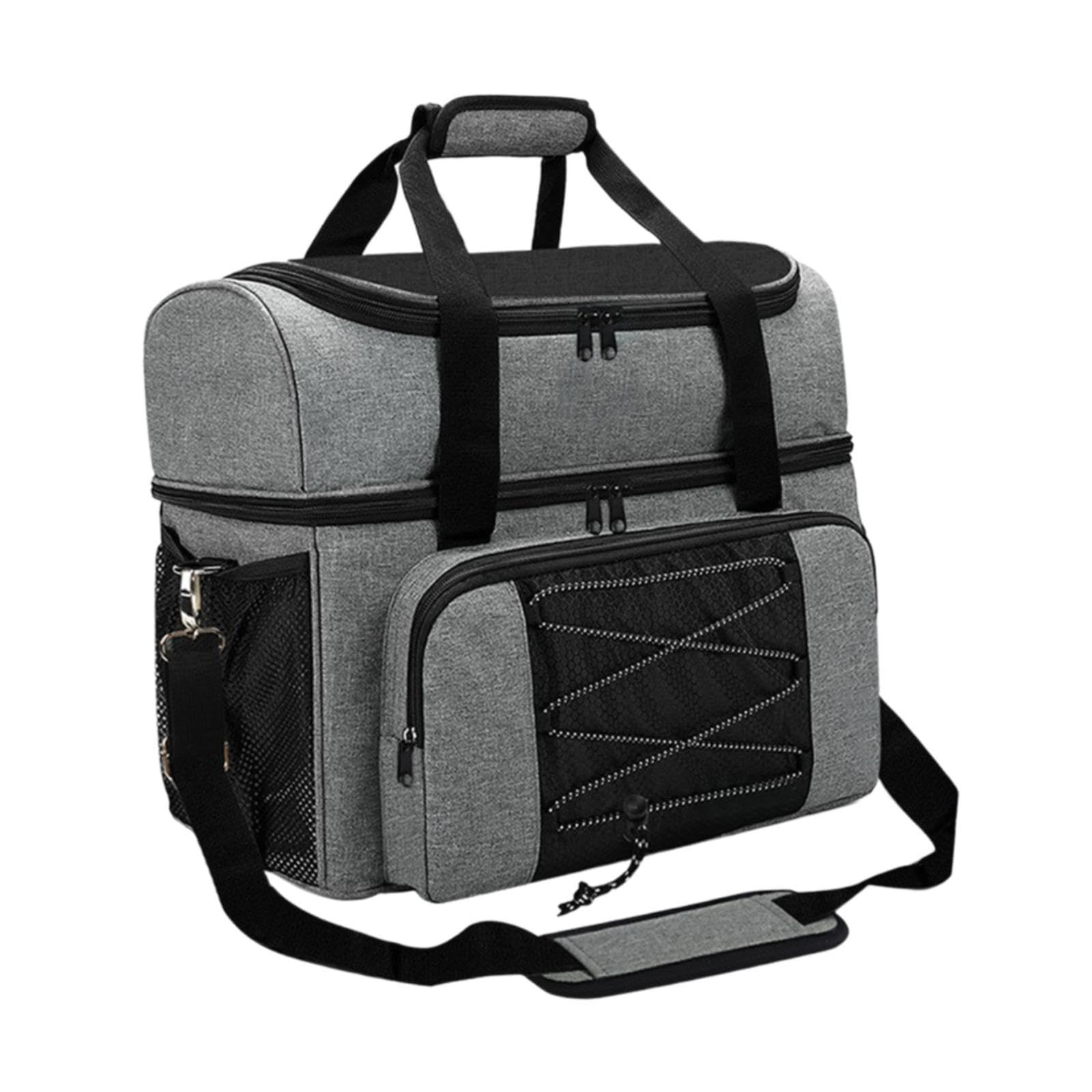 QSTDGVPW Bowling Ball Bag Bowling Storage Bag for Women Men Practical Sturdy Bowling Handbag 2 Balls Bowling Bag for Training Gym, Gray