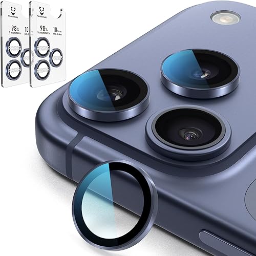 Miniatura 14 de PandaShield Paquete de 2 protectores de lente de cámara antirreflejos para iPhone 17/16/15 Pro y Pro Max, fácil instalación, arañazos, dureza 9H