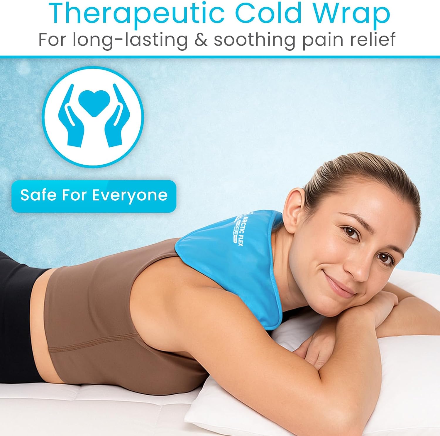 Arctic Flex Neck Ice Pack - Cold Compress Shoulder Therapy Wrap - Cool Reusable Medical Freezer Gel Pad for Swelling, Injuries, Headache, Cooler (X-Large (1 Pack))