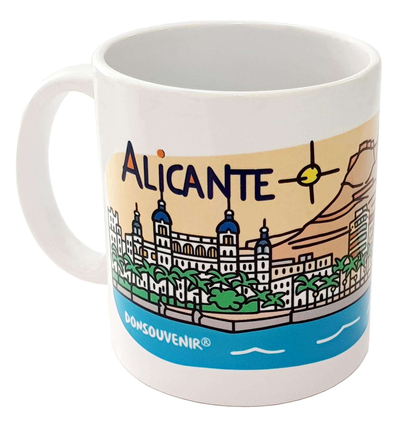 1 Unit. Alicante Tasse Et Cuillère. Coffret Cadeau. Espagnol