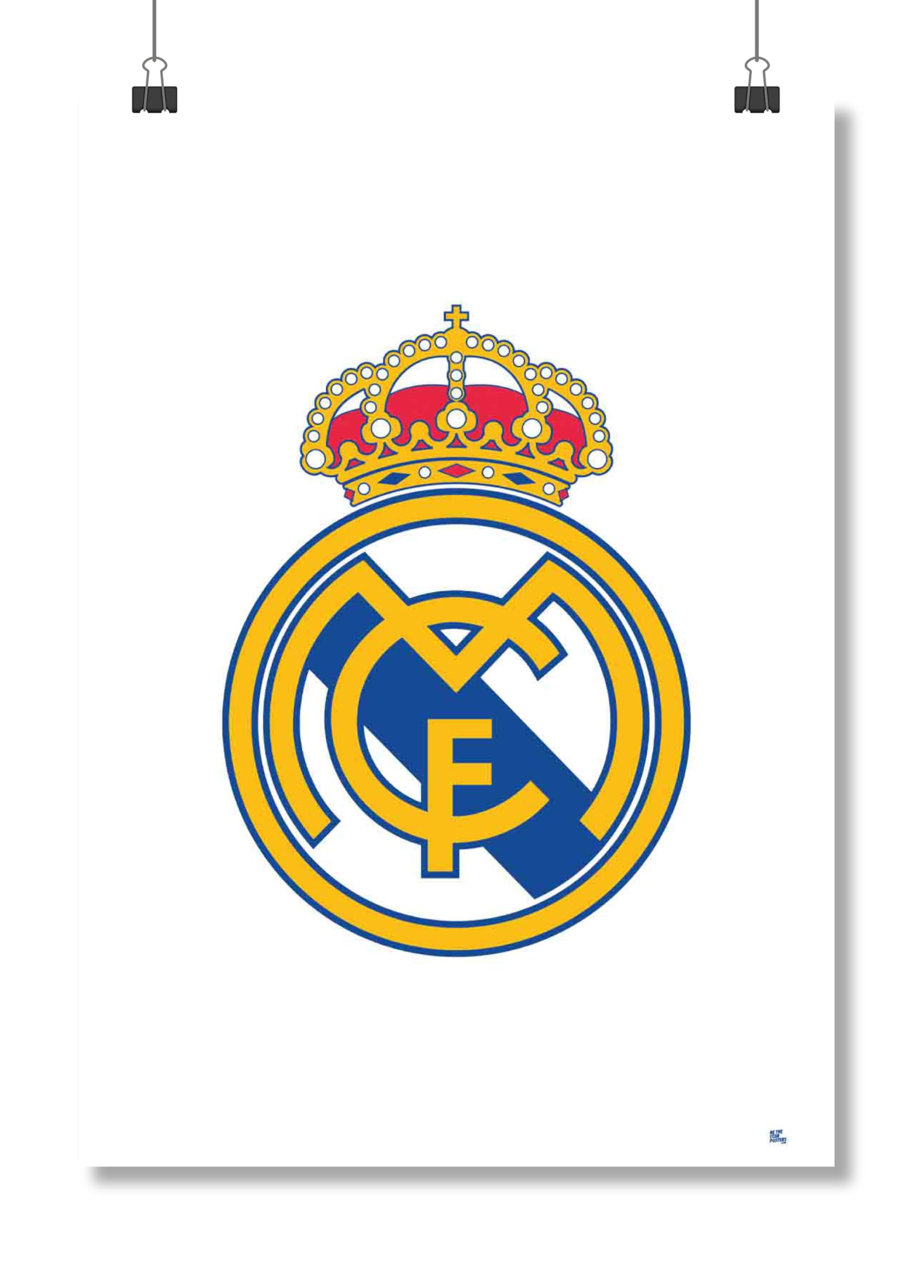 Real Madrid CF Crest Poster A2 - Official Real Madrid Poster - Perfect Real Madrid Gifts for Boys & Girls - Football Wall Art - La Liga Posters & Real Madrid Gift Idea
