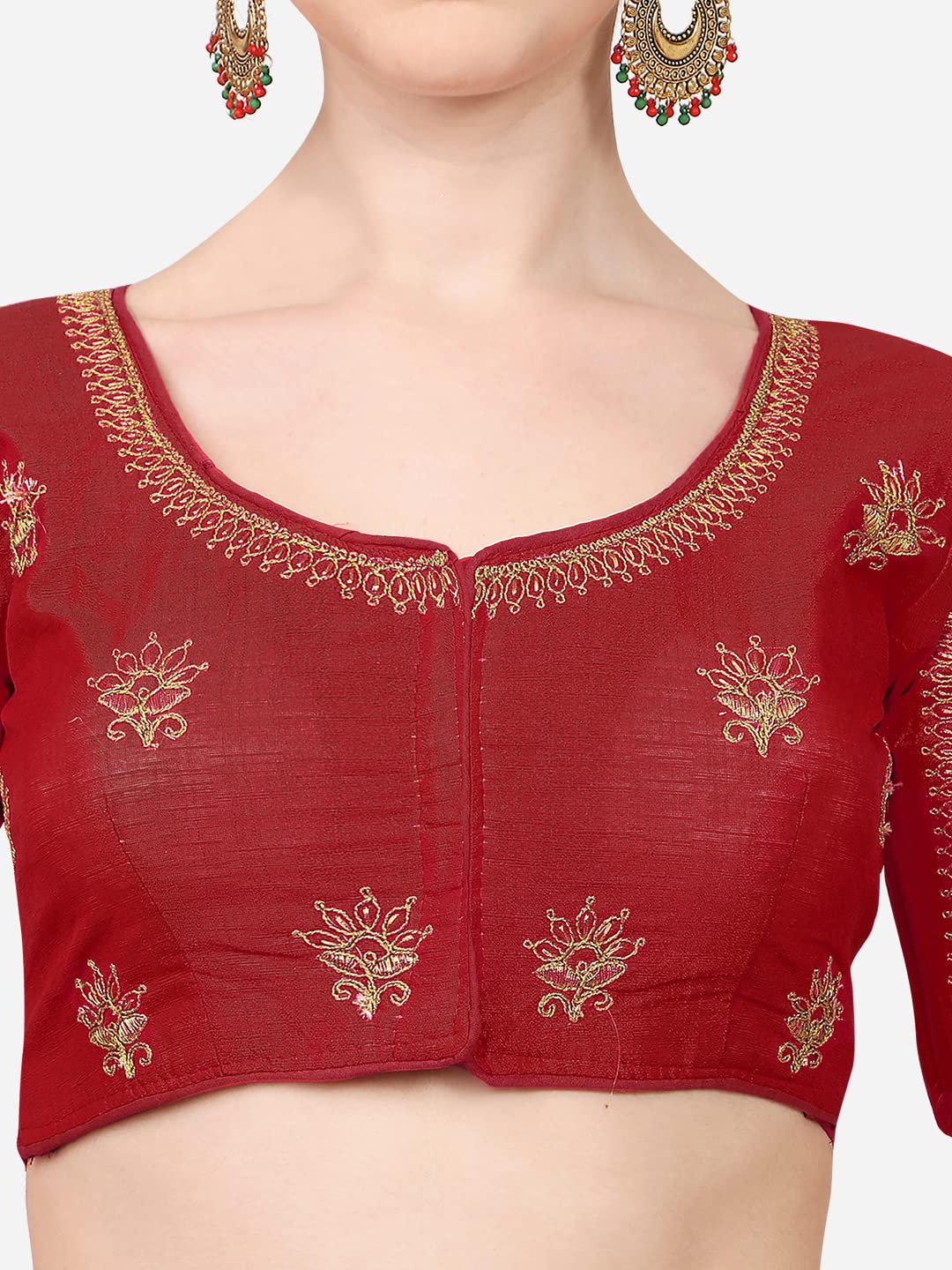Vihu Fashion Blusa de media manga para mujer, multicolor, seda fantasma, estampado floral