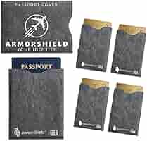 Amazon.com | ArmorShield Your Identity 6-Piece Global Travel Protection Set   RFID Blocking 2 Passport Sleeves + 4 Credit Card/ID Sleeves  Slim,  Waterproof, Tearproof, Identity Theft Protection, Made in USA | Passport  Covers